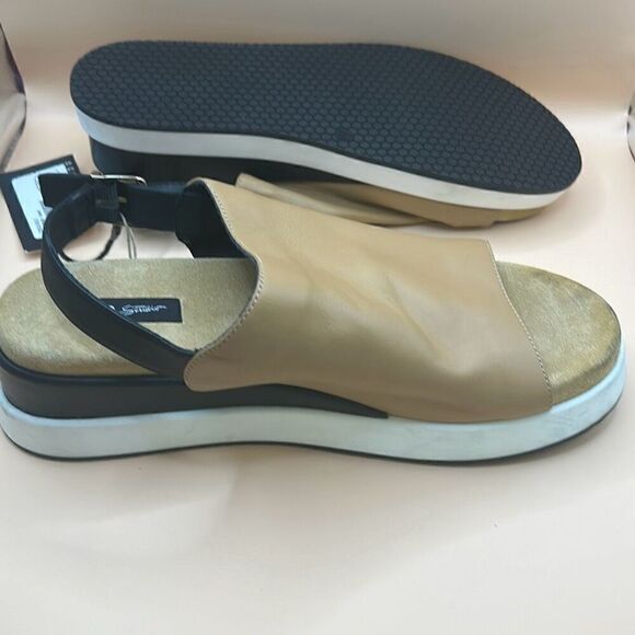 Tosca Blue TB Studio Women's 40 Chunky Sling Back Sandals Sand Beige Colorblock - Picture 8 of 13